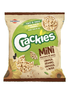 Mini Crackies de Arroz Sementes e Cereais